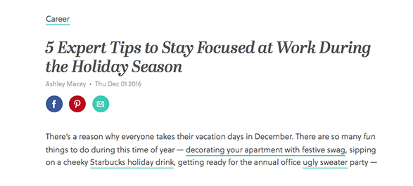 5 Expert Tips to Stay Focused at Work During the Holiday Season