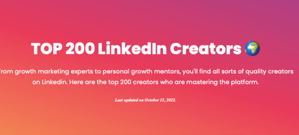 Top 200 LinkedIn Creators