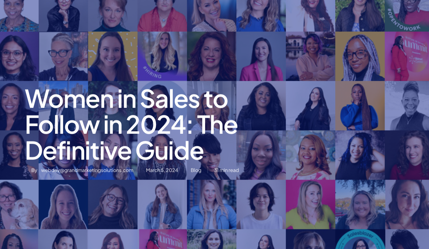 Women in Sales to Follow in 2024: The Definitive Guide